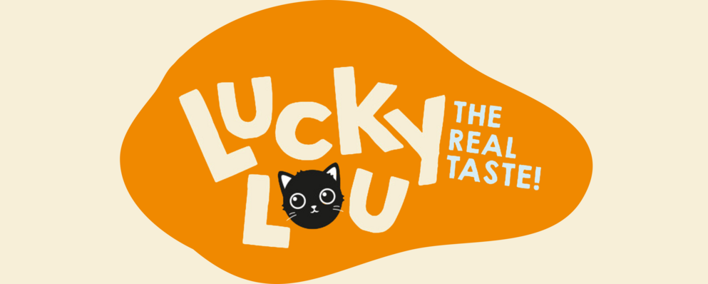 Banner mit dem Logo der Marke Lucky Lou