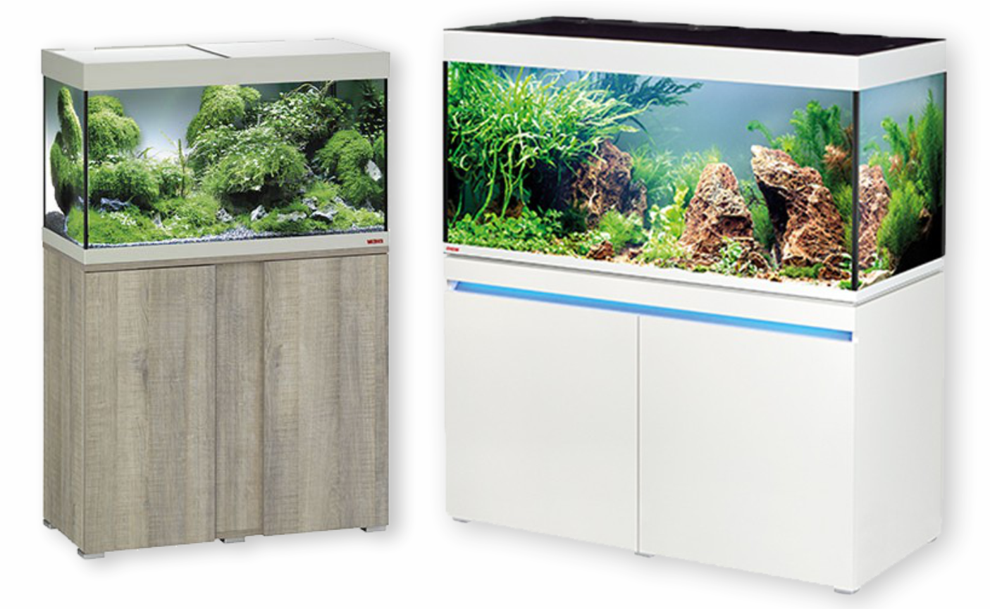 EHEIM Aquarien in braun und weiß