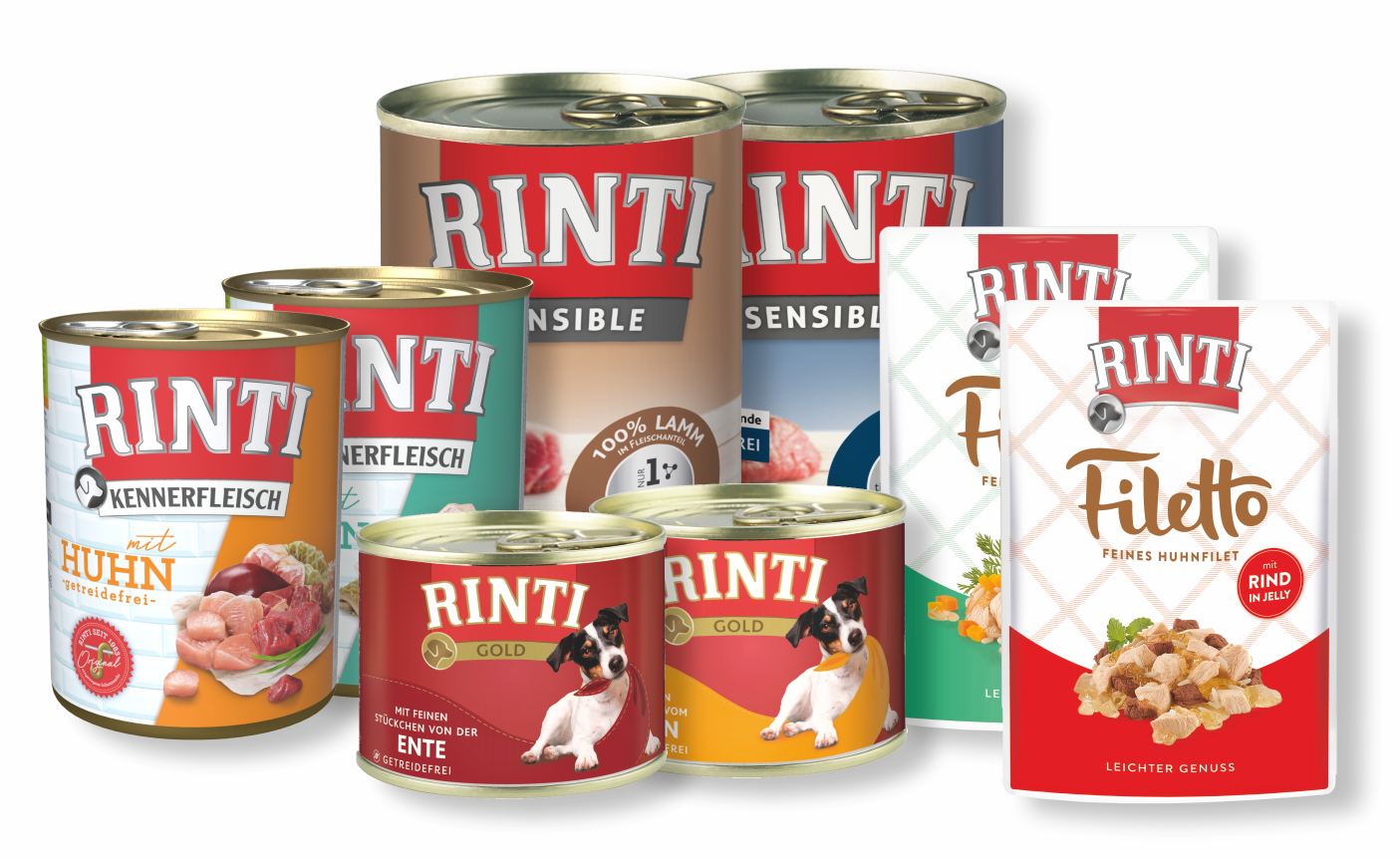 RINTI - Nassnahrung für Hunde in verschiedenen Sorten